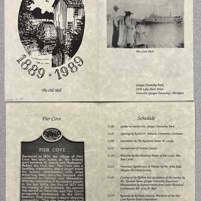 Pier Cove marker dedication brochure