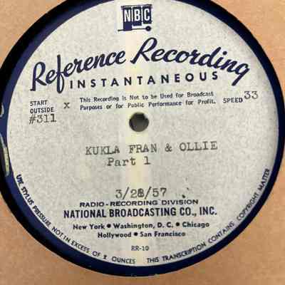 Disk a Side 2 - KUKLA FRAN & OLLIE - Part 1 - 3/28/57