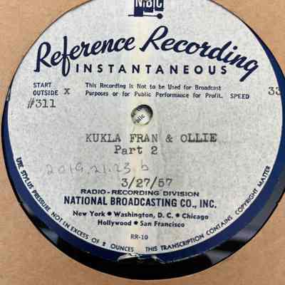 Disk b Side 1 - KUKLA FRAN & OLLIE - Part 2 - 3/27/57