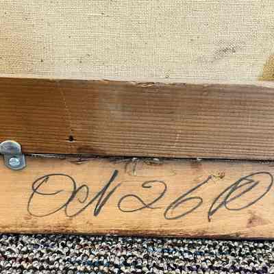 penciled note on of back of frame