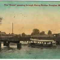 Grace passing through Swing Bridge, Douglas