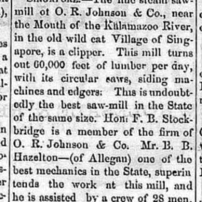 Singapore articles 1869-1920s