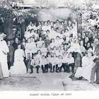          Fig Shorewood Sunday school.jpg 3.6MB; There is a photo of the north approach to the front porch of their two-story Sears-designed shingled cottage showing 75 students. [#1]
   