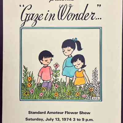 23. "Gaze in Wonder..." 1974 Douglas Garden Club Standard Amateur Flower Show poster.