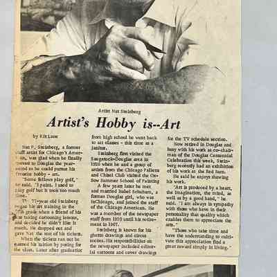 "Artist's Hobby is - - Art" Commercial Record, August 20, 1970
