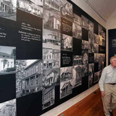 West wall: Wallpaper hung by Karen Dunn
