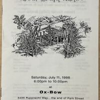 Ox-Bow Summer Benefit program, 1998