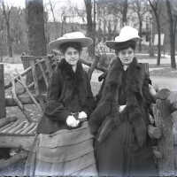          Ladies on bench; 3 slightly different versions of this photo
   