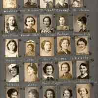          More_Friends.jpg 2.2MB; Geraldine and Maxine St. John, Alice Belden, Ruth Newnham, Betty Vivian Powers, Joyce Force, Henrietta Brackenridge, Alfred Pshea, Heinze, LaViolette, Mary Olsen, Alice Jean Whipple, Lillian Partman, Caroline Floto,
   