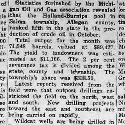 cr1937111901AlleganOil5thInState.jpg: Allegan Co. 5th in state production of crude oil