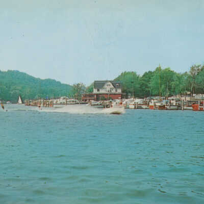 1001V Water skiing on Kalamazoo River, Coral Gables, Singapore Yacht Club: Copyright 1962, L.L. Cook Co. 56238-B