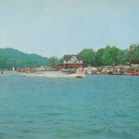          1001V Water skiing on Kalamazoo River, Coral Gables, Singapore Yacht Club; Copyright 1962, L.L. Cook Co. 56238-B
   