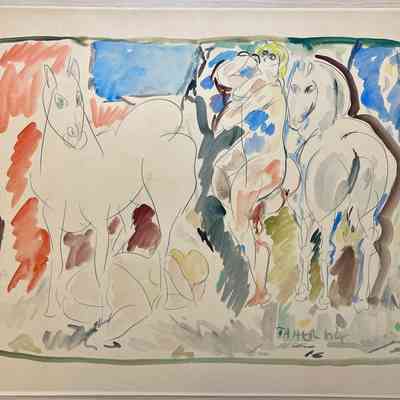 Two horses, two women