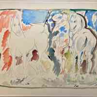 Two horses, two women