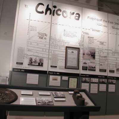 The tray on display in the SDHS 2002 exhibit "Storm, Fire and Ice"