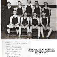          SaugatuckBasketball1940.jpg 4.4MB; Coach Harold S?, Dave Van Leueen, Gerald Bekken, Robert Anderson, Don Kingsley, Marice VanOs, William Goshorn, Floyd (Bud) Baker, Edward Olsen
   