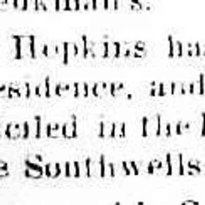 cr1885110601HopkinsIntoTylerRes.jpg: James F. Hopkins to Tyler residence, Fred Ingleston to Southwells home