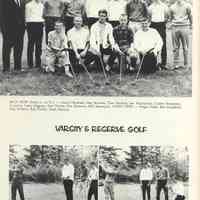          Compass 1964; BACK ROW (From L. to R.) -- Coach Hanford; Don Switzer; Tom Fosdick; Joe Milauckas; Carter Simonson, Captain; Larry Higgins; Don Wicks; Ken Showers; Bill Strampel. FRONT ROW -- Roger Dor; Bud Naughtin;
Ray Bekken; Bob Wicks; Mark Francis.
   
