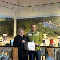          Peg Sanford receiving the 2024 Lorenz Award on 22 May 2025; Peg could not attend the traditional award meeting in the autumn of 2024
   