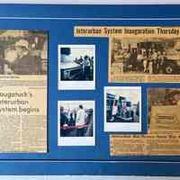          unframed montage of ribbon cutting at system inauguration; 16