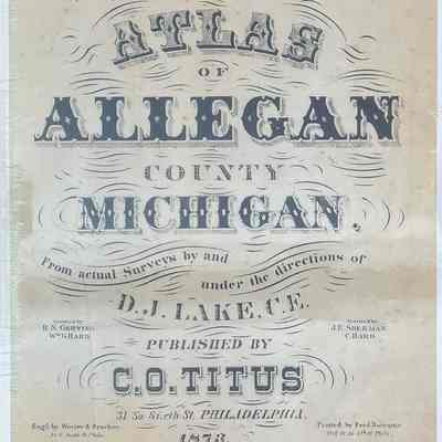Fly Leaf from Titus Atlas of Allegan Co. 1873