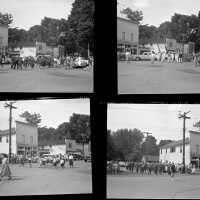          744DouglasParadeCa1956; The T-bird at right [in # 744] belonged to Norma (Symons) Bryan. It was the only one in town. She is sitting on it.
Source: SDHS newsletter pg. 238-239
   