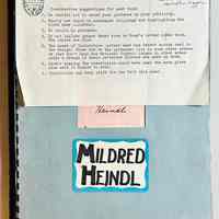          1975 home tour scrapbook in pale blue spiral-bound folder marked Mildred Heindl; Tour visited the Roger Brower and Dwayne Weeks home at 412 Francis St., Clyde and Elita (Bird) Graves home at 290 Spear St., R.E. Person home at 844 Holland Street (behind the Grist Mill), Leslie Morey home at 2801 Lakeshore Drive in Douglas, Ray Fara home at 649 Pleasant Ave., and W.D. Corlett Jr. home at corner of Main and South Streets in Douglas.
   