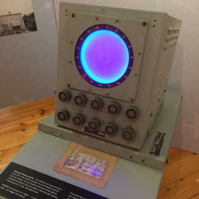 As displayed in the "Cold War/Hot Towns" Blue LED lights added for exhibit.