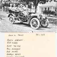          hmbOldCar6GuysDogCa1910.jpg 1.5MB; Young men and a dog joyriding with curious hats, possibly on Culver Street
   