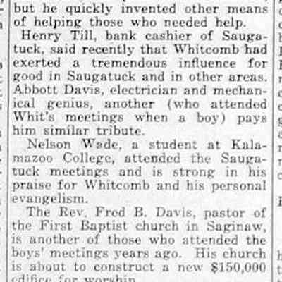 Reprint of Kalamazoo Daily Gazette article in May 18, 1928 Commercial Record, part 2