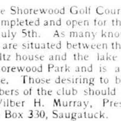 cr1907062102ShorewoodGolfCourseCompleted.jpg 15KB: Shorewood Golf Course between Fred Schultz house and Shorewood Park. Wilber H. Murray