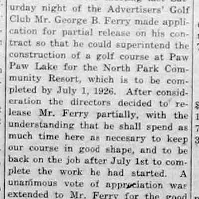 cr1925091808WillBuildGolfCourse.jpg 31KB: Paw Paw Lake for the North Park Community Resort