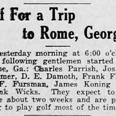cr1929020801OffToRomeGaForGolf.jpg 22KB: Rome, Georgia golfing trip