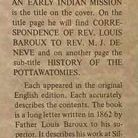          Dust jacket summary; Summary of An Early Indian Mission
   