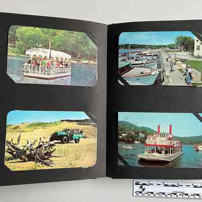 Saugatuck Chain Ferry Diane, Dune Schooner Rides, The boardwalk and docks behind the Butler, Island Queen missing it's "I"