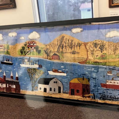 Mural, Taylor School river scene