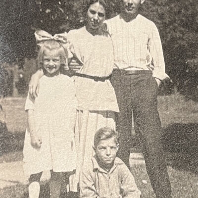 Parents Olive and Ira Koning and their children Erwin and Eleanor