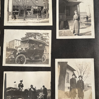 Upper left: The Kommercial Kafe offering lunches and rooms,: Also lunch break on a car trip