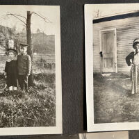          Erwin dressed as soldier and Uncle Sam, location unknown
   