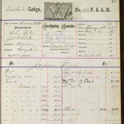 Masonic Member Ledger 1866-1916