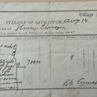 Property tax receipt 1885
