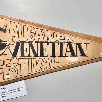 Venetian Festival Pennant production art