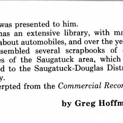 From Kit Lane's History of Western Allegan County part 2