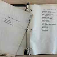 Notebook, Alumni list 1891-1960, typed