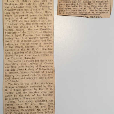 Otsego Union newspaper 1919