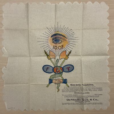 I.O.O.F. paper napkin