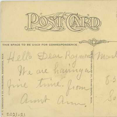 Leiendecker's Inn Postcard Reverse