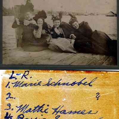 HH-0002 Schnobel-Mattie-Bessie.jpg 3MB: Marie Schnobel, unknown, Mattie Hames, Bessie Samuelson