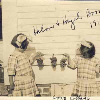 Helen and Hazel Brown 1922 at Cozy Cottage