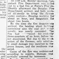          January 7, 1949 Commercial Record; According to Margaret Sessions the shop was across from a golf course. At the time of the fire, the greenhouse was operated by John Kloostra.
   